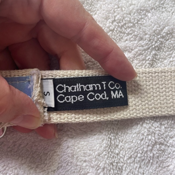 CHATHAM T COMPANY BELT IN LIGHT BLUE ANCHOR PRINT - Small - Picture 3 of 4